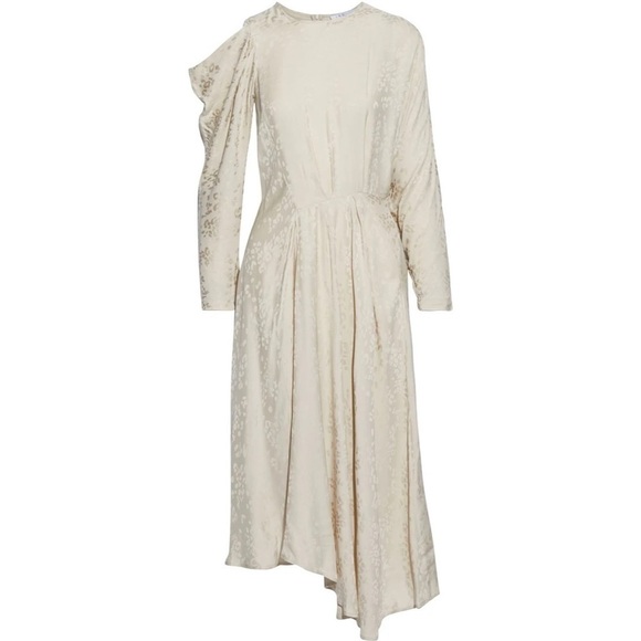 nwt IRO Arty Neutral Leopard Print Ecru Midi Dress - Picture 2 of 11